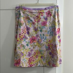 Rafaella Floral A-Line Skirt - Multicolor